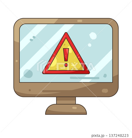 Illustration of Computer errorのイラスト素材 [137248223] - PIXTA