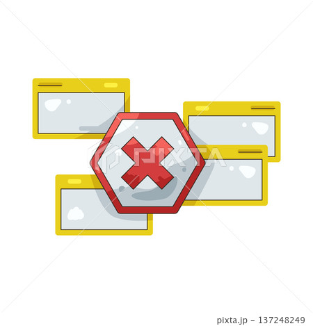 Illustration of Blocked web 137248249