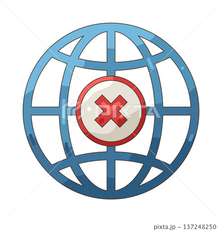 Illustration of Blocked internet Illustration of Blocked internet 137248250