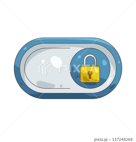 Illustration of Lock unlock toggle 137248268