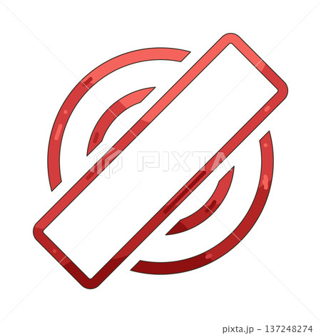 Illustration of Blocked stamp Illustration of Blocked stamp 137248274