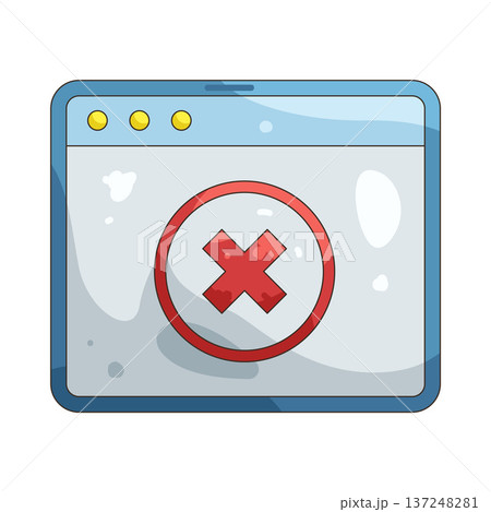 Illustration of Blocked web Illustration of Blocked web 137248281
