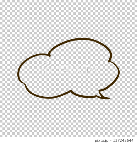 手繪簡約對話氣泡雲狀字體 137248644