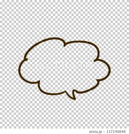 手繪簡約對話氣泡雲狀字體 137248646