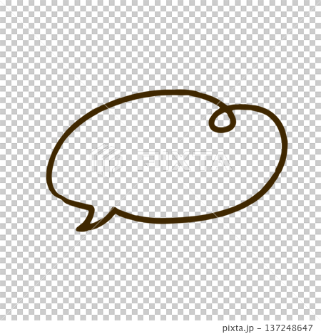 手繪簡單對話框圓形十字 137248647