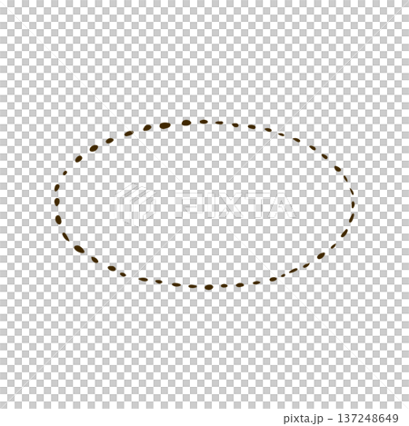 Hand-drawn simple speech bubble dotted circle Hand-drawn simple speech bubble dotted circle 137248649