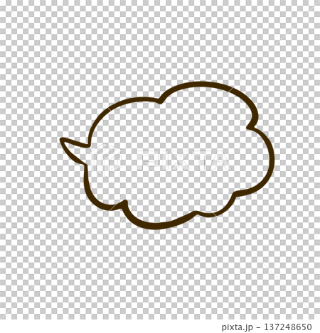 Hand-drawn simple speech bubble cloud type Hand-drawn simple speech bubble cloud type 137248650