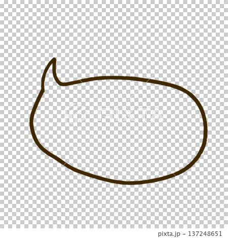 Hand-drawn simple speech bubble circle Hand-drawn simple speech bubble circle 137248651