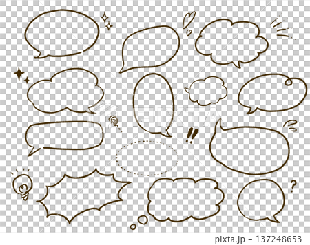 手繪簡易對話氣泡合輯 反應 137248653