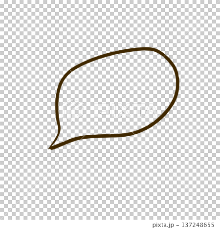 Hand-drawn simple speech bubble circle 137248655