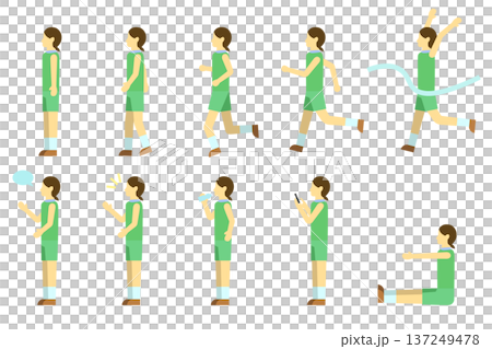 跑者圖示集 - 女性 137249478
