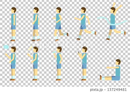 跑者圖示集 - 男性 137249481