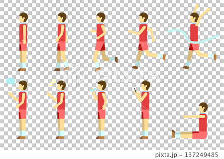 跑者圖示集 - 男性 137249485