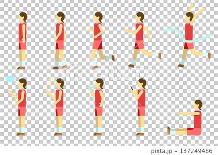 跑者圖示集 - 女性 137249486