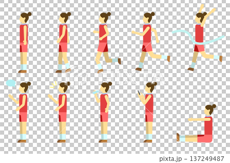 跑者圖示集 - 女性 137249487