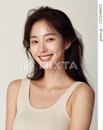 ナチュラルで親しみやすい女性モデル 広告・ウェブサイト用ポートレート ナチュラルで親しみやすい女性モデル 広告・ウェブサイト用ポートレート 137249803