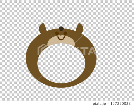 Horse face frame illustration | Cute animal photo frame | Horse | Horse 137250028