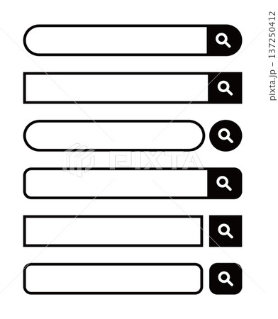 検索窓・検索バーのイラスト素材 セット Search bar illustration set 検索窓・検索バーのイラスト素材 セット Search bar illustration set 137250412