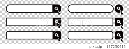 検索窓・検索バーのイラスト素材 黒 セット Search bar illustration set 検索窓・検索バーのイラスト素材 黒 セット Search bar illustration set 137250413