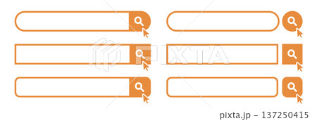 検索窓・検索バーのイラスト素材 セット Search bar illustration set 検索窓・検索バーのイラスト素材 セット Search bar illustration set 137250415
