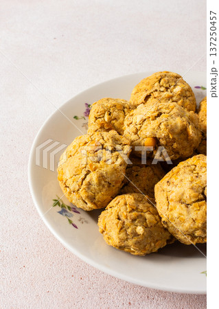 Chickpea buns made with almond and chickpea flour, a healthy, gluten-free option suitable for gluten-free diets and simple, nutritious baking Chickpea buns made with almond and chickpea flour, a healthy, gluten-free option suitable for gluten-free diets and simple, nutritious baking 137250457
