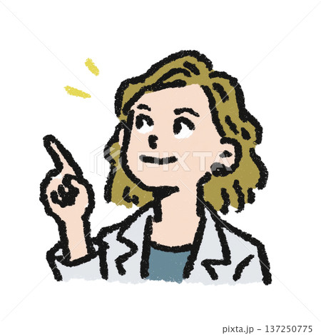 指を刺している女性医師 137250775