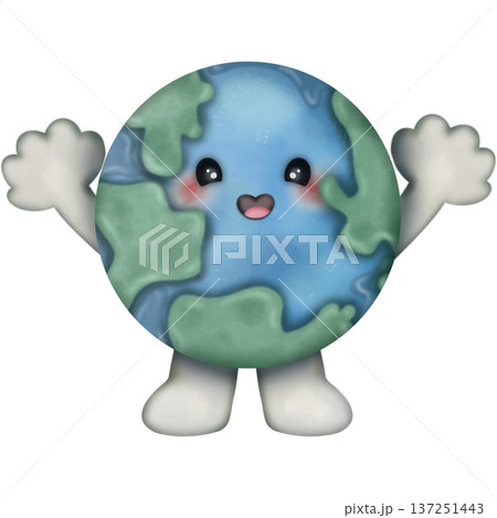 World Water Day Cute water and planet earth character with emotions, face, arms, legs in shoes. Cartoon style. Hand drawn fashion illustration. World water day, nature care concept. World Water Day Cute water and planet earth character with emotions, face, arms, legs in shoes. Cartoon style. Hand drawn fashion illustration. World water day, nature care concept. 137251443