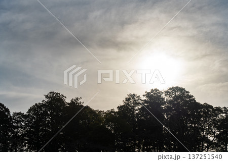 太陽と雲のある風景 太陽と雲のある風景 137251540