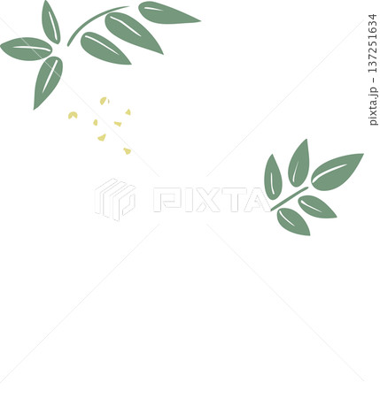 白いシンプルな藤の花イラスト|春の和風フラットベクター素材 白いシンプルな藤の花イラスト|春の和風フラットベクター素材 137251634