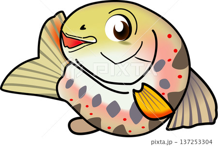 かわいい魚イラスト アマゴ・アメゴ・サツキマス かわいい魚イラスト アマゴ・アメゴ・サツキマス 137253304
