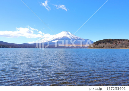山中湖交流プラザ きららから見た富士山 137253401