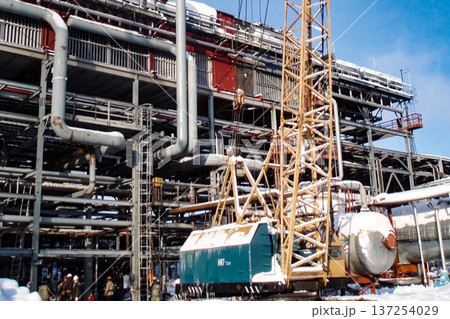 Oil refinery Construction of an oil industrial facility 137254029