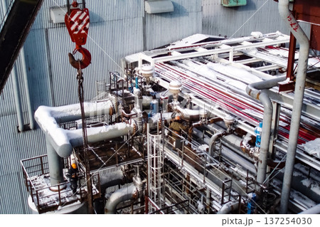 Oil refinery Construction of an oil industrial facility 137254030