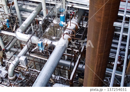 Oil refinery Construction of an oil industrial facility 137254031