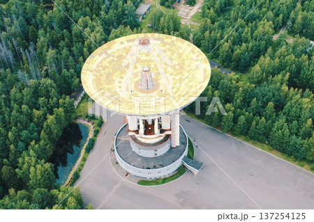 Center for long-distance space communications, satellite antenna Center for long-distance space communications, satellite antenna 137254125