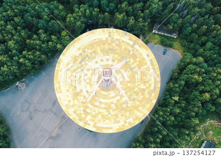 Center for long-distance space communications, satellite antenna 137254127