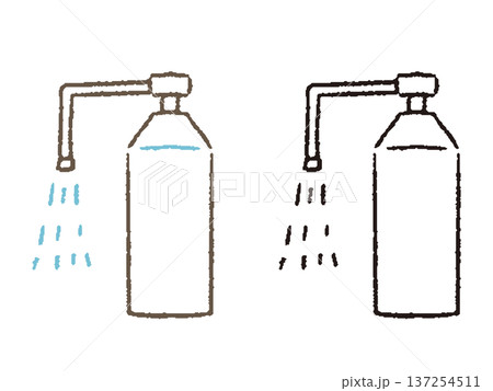 消毒液のシンプルなイラスト 137254511