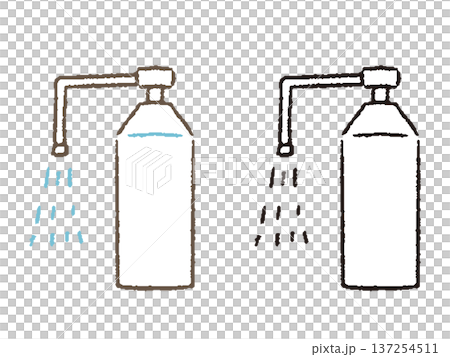 消毒液のシンプルなイラスト 137254511