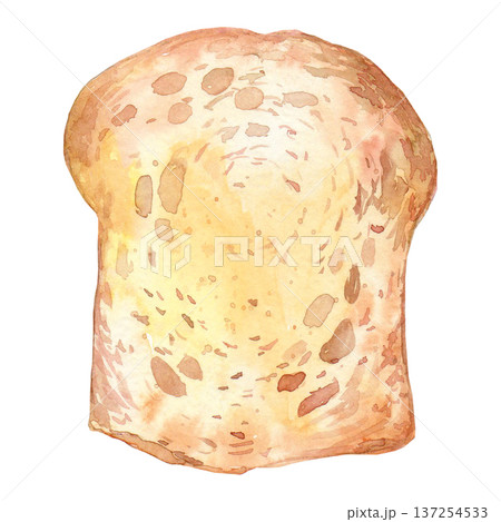 Aromatic and crispy watercolor crouton 137254533