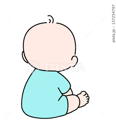 赤ちゃん 後ろ姿 赤ちゃん 後ろ姿 137254797