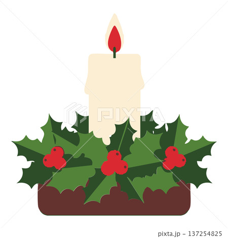 tree with red candles 137254825