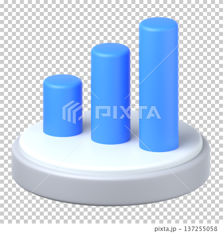 3D長條圖示素材 3D長條圖示素材 137255058