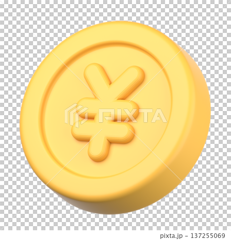 3D日圓硬幣圖標 3D日圓硬幣圖標 137255069