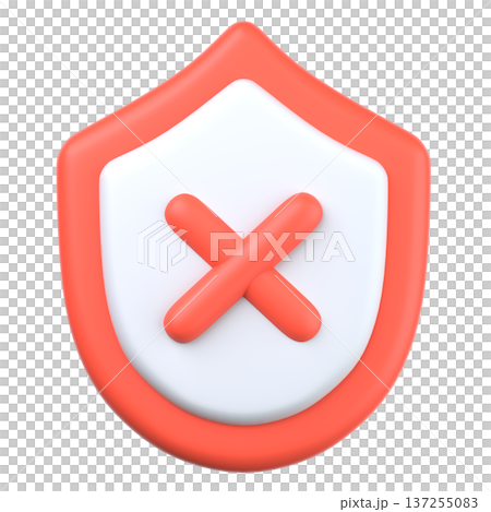 3D security shield icon 3D security shield icon 137255083
