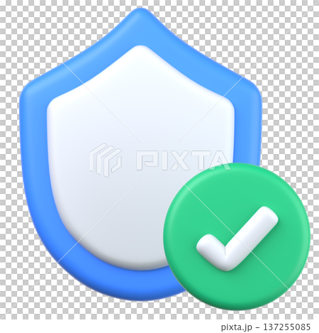 3D security icon 3D security icon 137255085