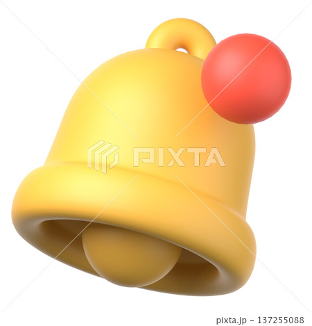 3Dのベル通知アイコン 137255088