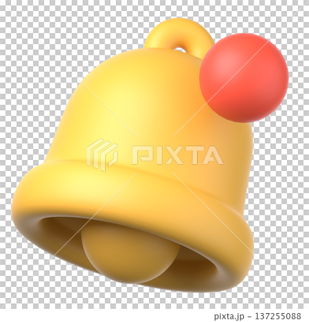 3Dのベル通知アイコン 137255088