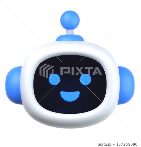 3DのAIロボットアイコン 137255090