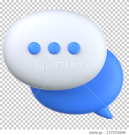 3D聊天氣泡圖標 137255094
