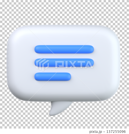 3D chat bubble icons 137255096
